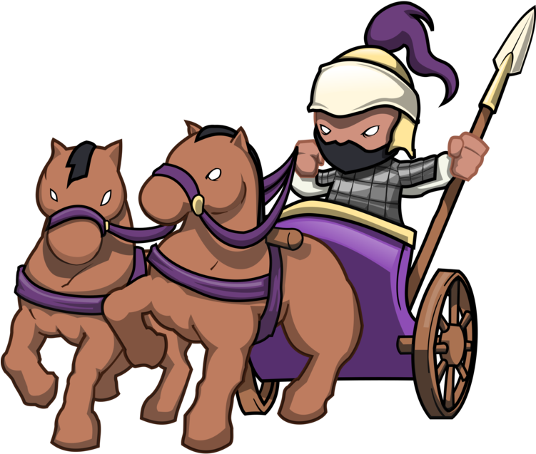Chariot Drawing Trojan - Chariot Race Clipart - Png Download (750x750), Png Download