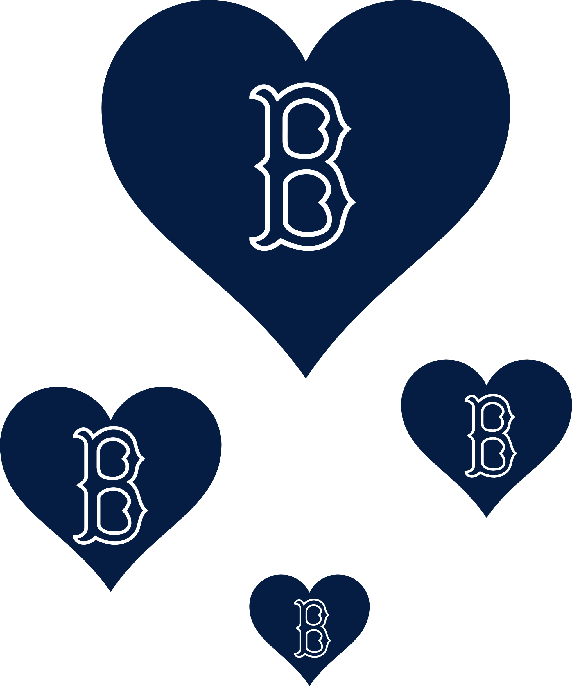 Pray For Boston Heart Blue 13 1969px 183 - Boston Red Sox Clipart (1969x2361), Png Download