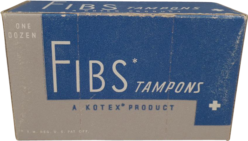 Vintage Kotex Fibs Tampons Box - Box Clipart (847x847), Png Download