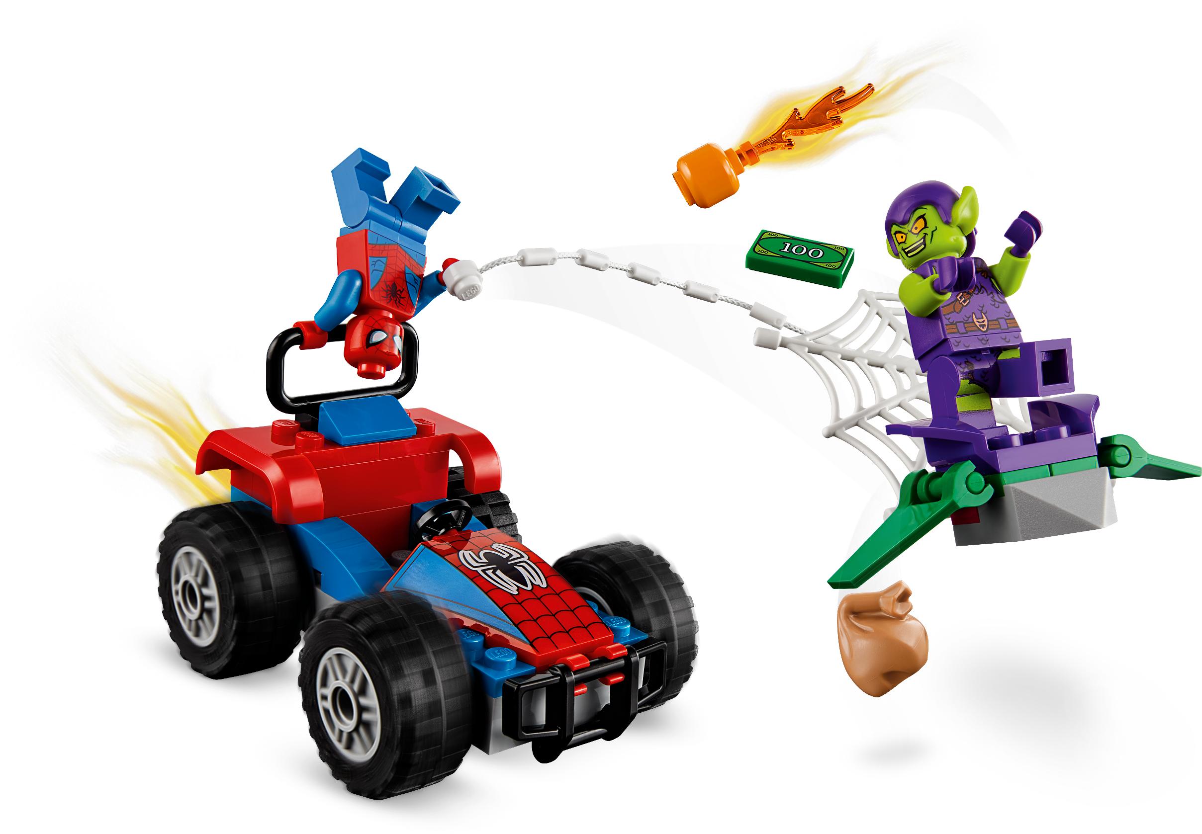Spider Man Vehicle Lego Clipart (3641x2048), Png Download