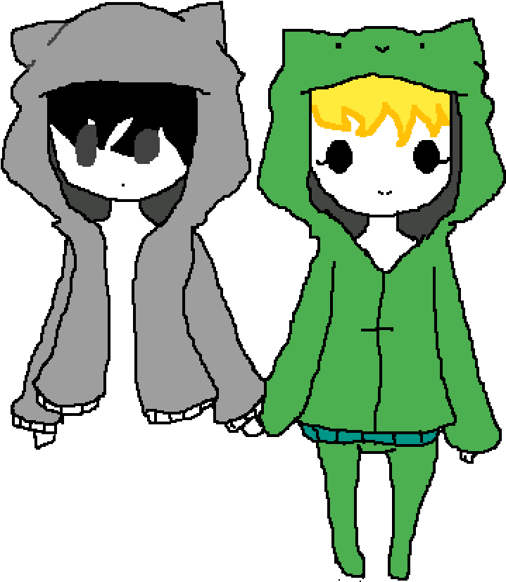 Lost And Ben In Cat Hoddies Clipart (1000x1000), Png Download