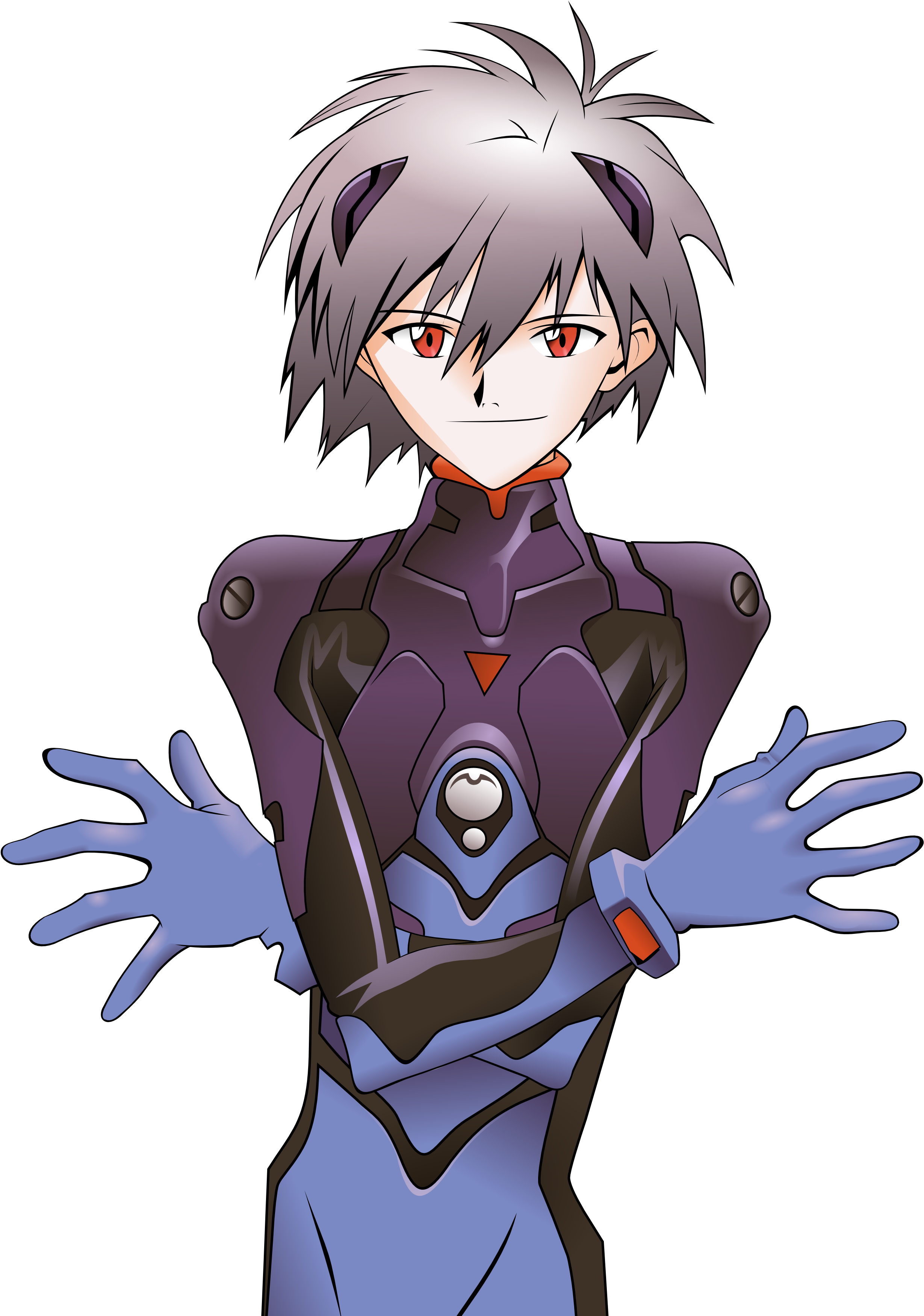 Neon Genesis Evangelion Nagisa Kaworu Male Transparent - Евангелион Пнг Clipart (2753x3533), Png Download