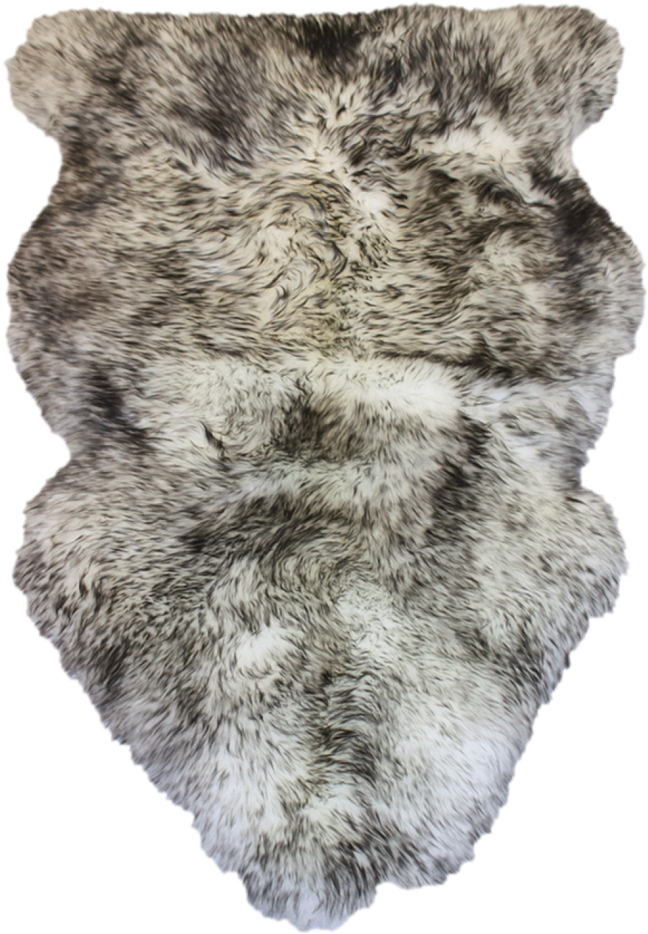 White With Black Tips Washable Sheepskin For Sale Alpaca - Fur Clothing Clipart (960x1366), Png Download