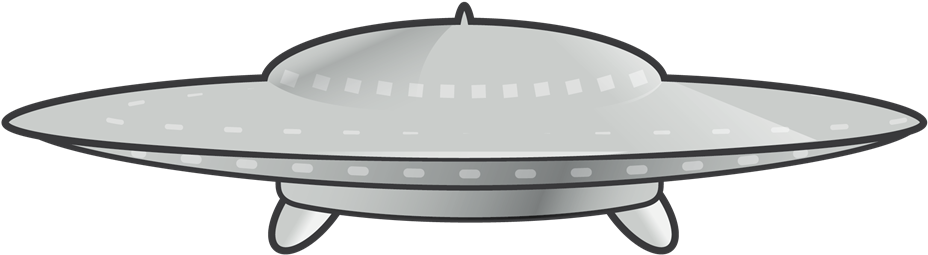 Ufo Clipart Png - Flying Saucer Clip Art Transparent Png (1000x339), Png Download