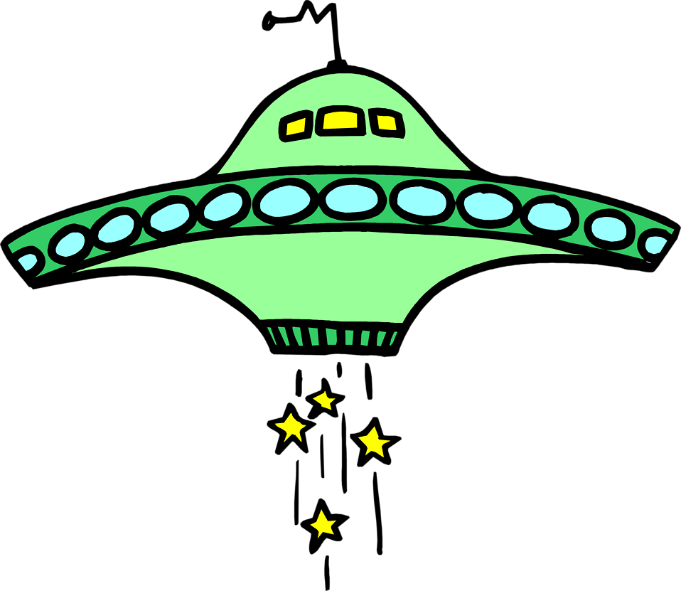 Ufo Clipart Invisible Background - Clip Art Sci Fi - Png Download (958x831), Png Download