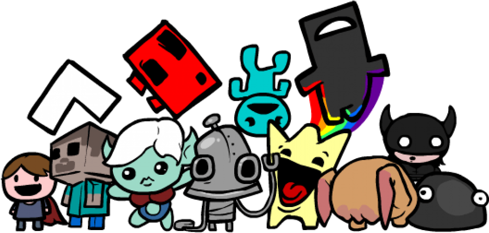 Super Meat Boy Pc Pre-order Sale, Final Characters - Commandervideo Super Meat Boy Clipart (1000x486), Png Download