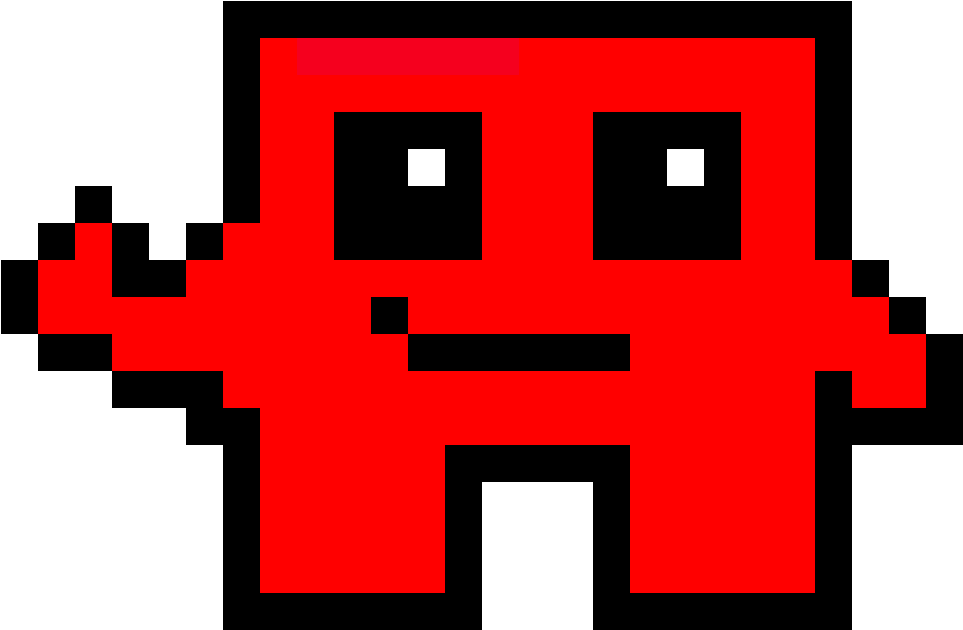 Meat Boy Pixel Art Clipart (1184x1184), Png Download