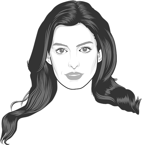 Anne Hathaway, Cartoonized - Caricature By Thecartoonist Women Clipart (500x647), Png Download