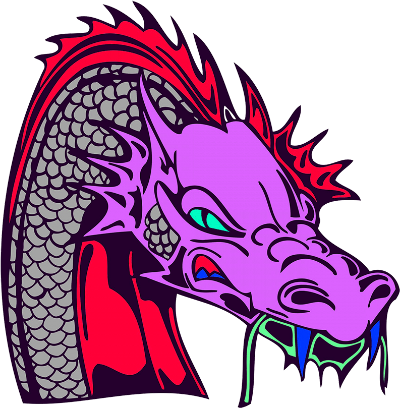 Purple Dragon Head - Dragon Clipart (793x809), Png Download