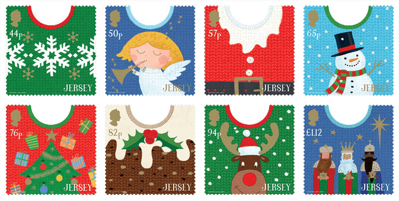 Jersey Christmas Stamps 2018 Clipart (800x403), Png Download