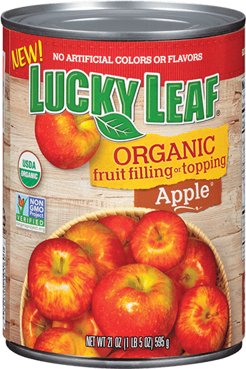 Organic Apple Fruit Filling - Lucky Leaf Blueberry Clipart (750x563), Png Download