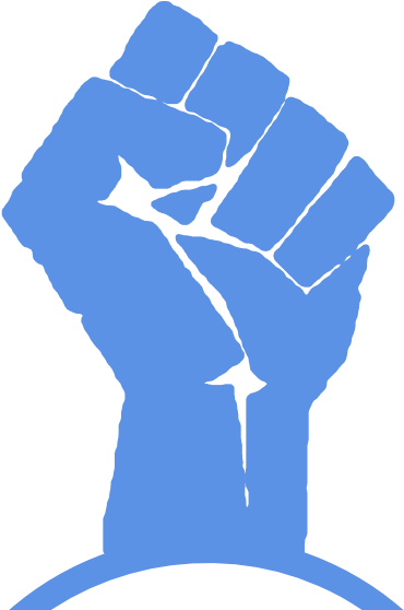 Blue Fist - Power And Conflict Poetry Clipart (555x557), Png Download