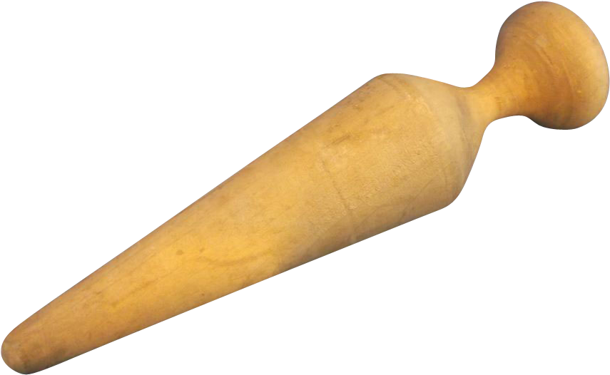 Wooden Pestle Cone Shaped Food Masher Primitive Rustic - Wood Clipart (854x854), Png Download