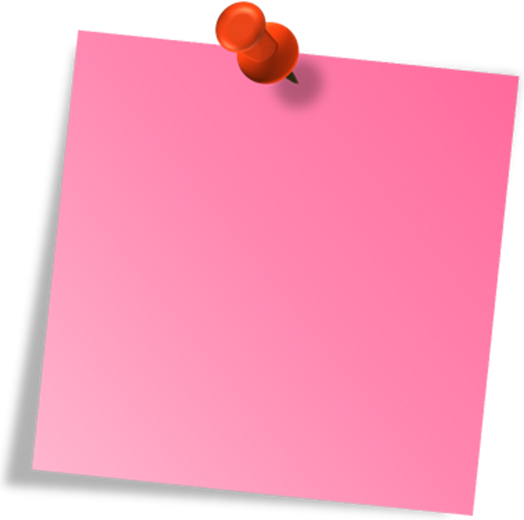 Post It Note Pink Clipart (759x754), Png Download