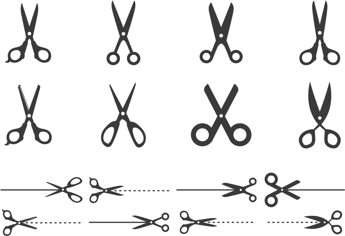 Cut Here Scissors Vector - Tesoura Corte Aqui Png Clipart (1173x805), Png Download