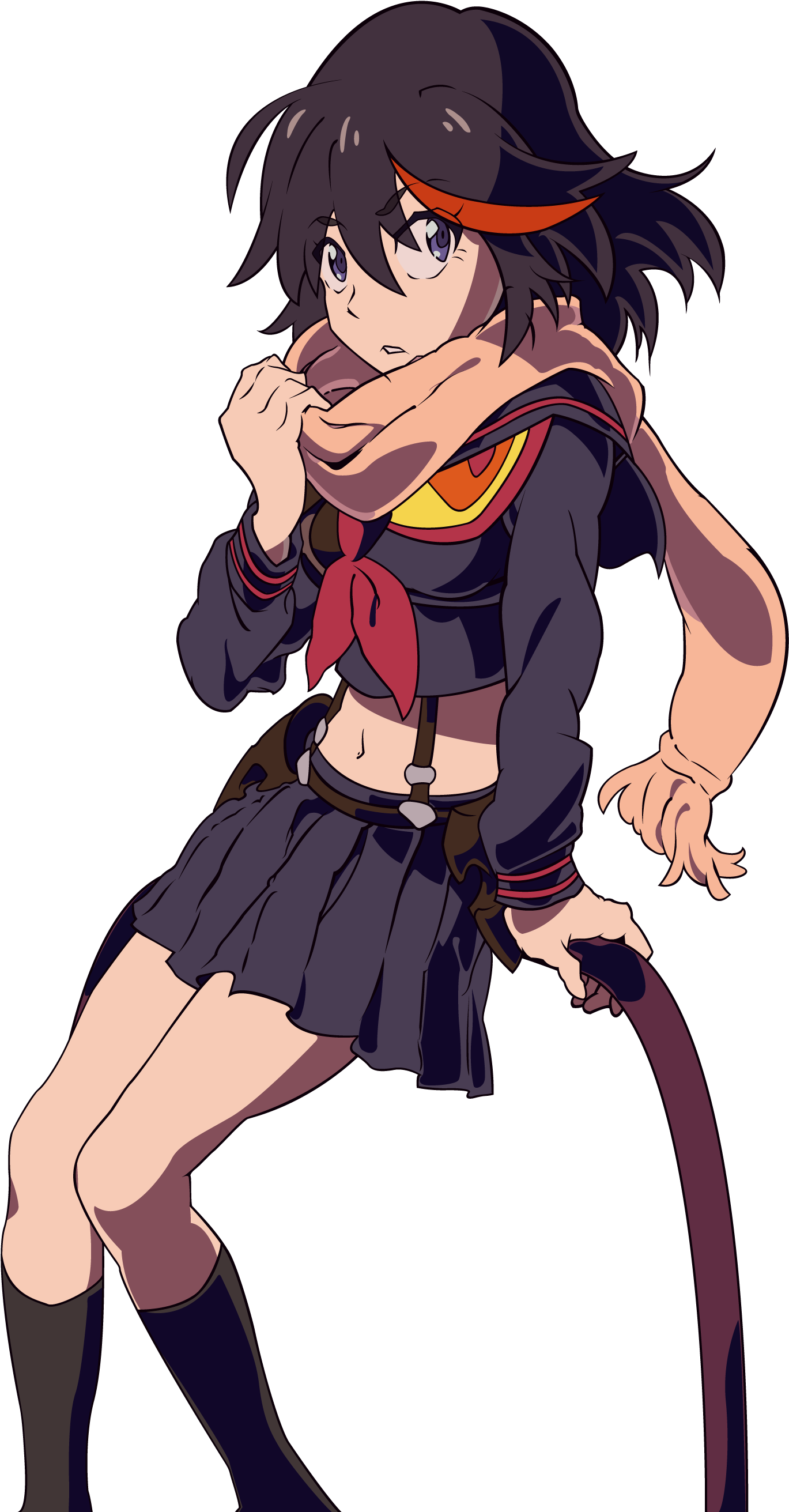 Ryuuko Matoi By Thetokieffect-d78n0aa - Ryuko Matoi No Background Clipart (1369x2623), Png Download