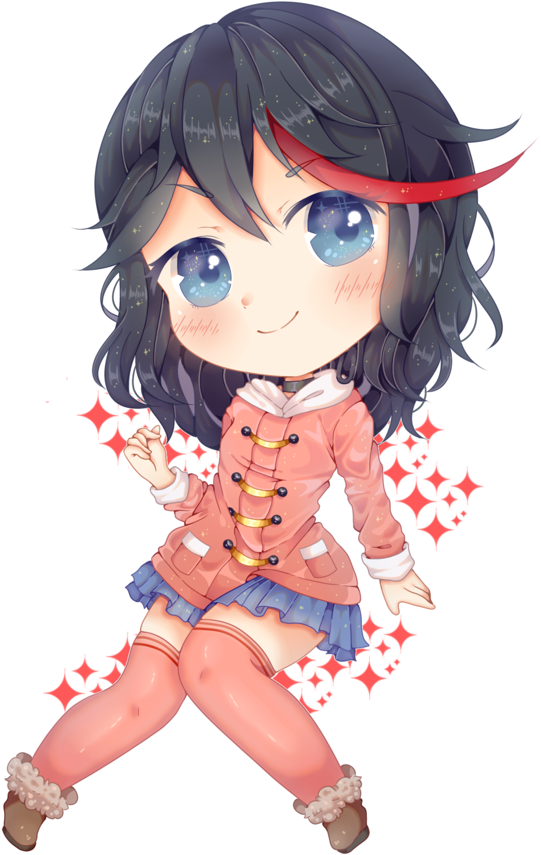 He Wanted Ryuko In An Outfit He Designed - Chibi Ryuko Clipart (1280x1775), Png Download