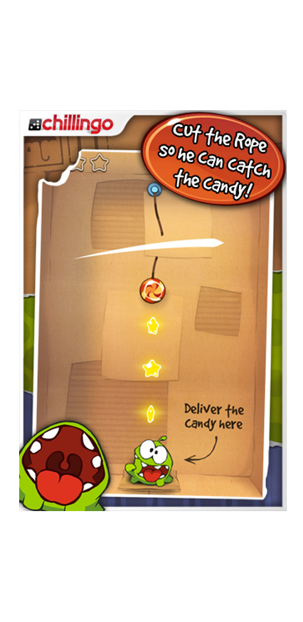 Om Nom Cut The Rope Clipart (1754x1120), Png Download