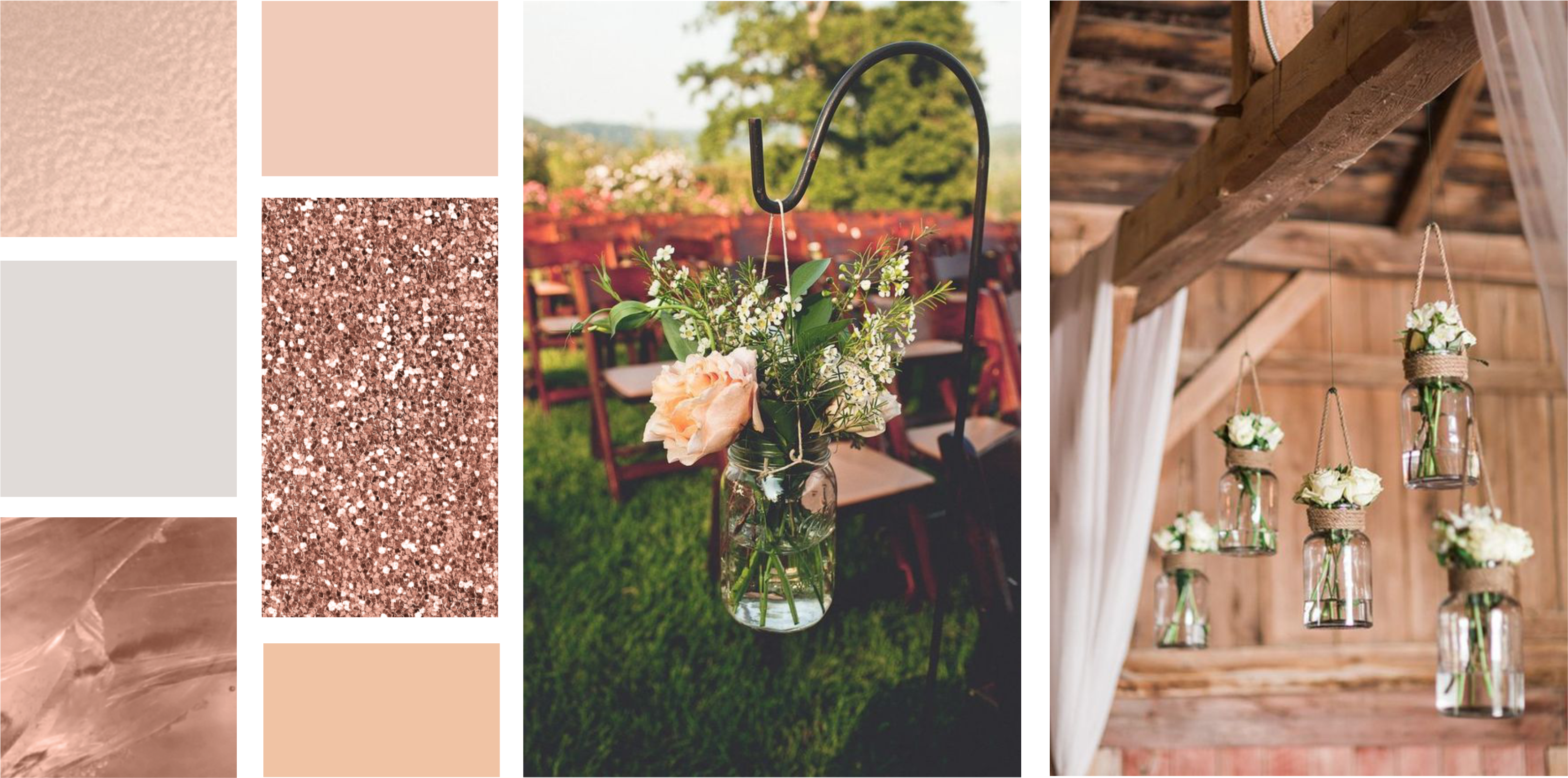 Enjoy The Mason Jar Magic - July Outdoor Wedding Decorations Clipart (3186x1582), Png Download