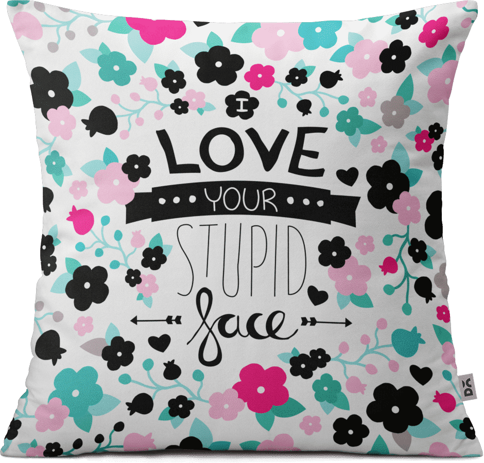 Dailyobjects Stupid Face 12" Cushion Cover Buy Online - Cushion Clipart (940x900), Png Download