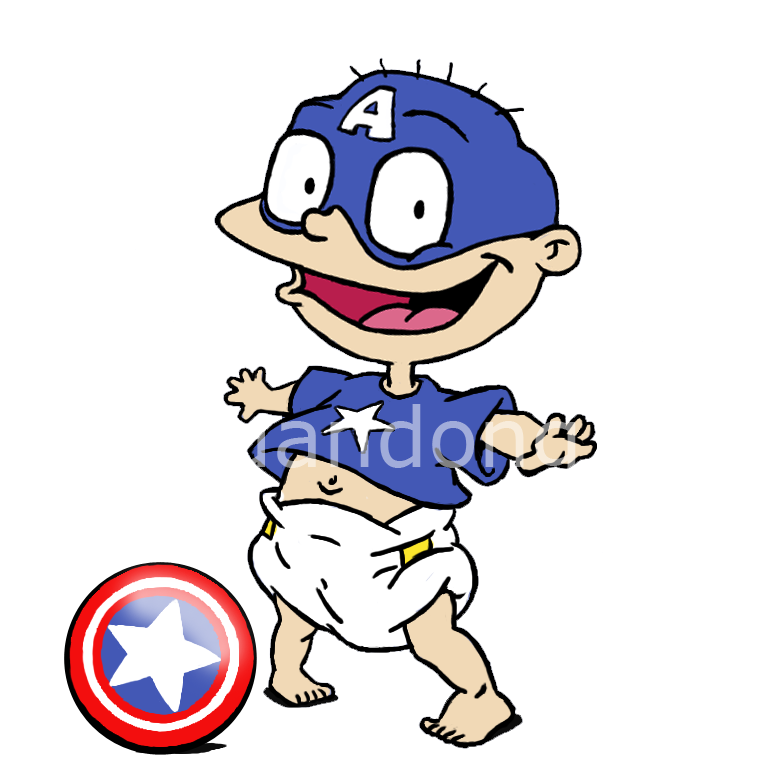 The First Avenger - Cartoon Clipart (800x800), Png Download
