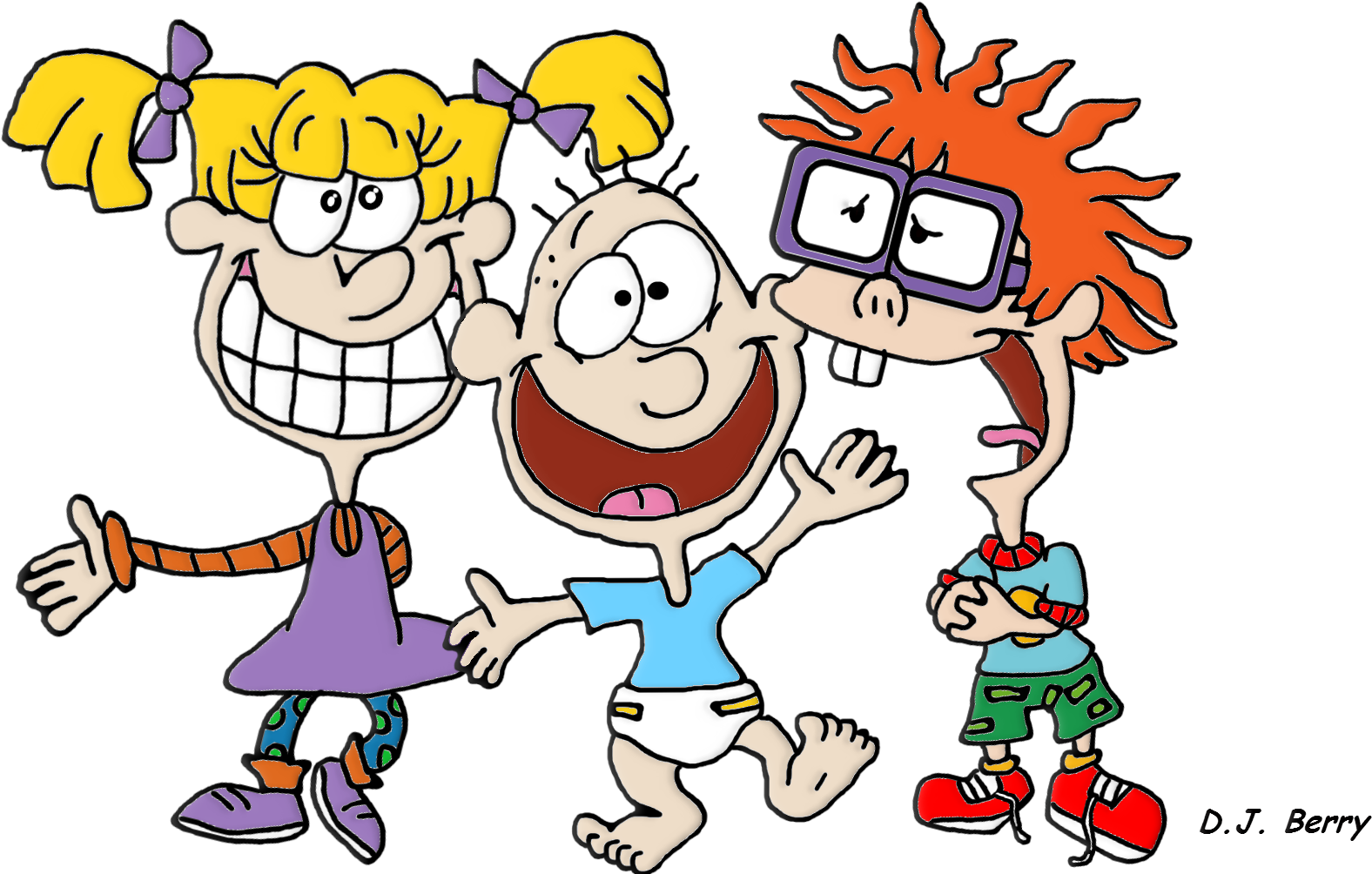 Angelica, Tommy, And Chuckie - Rugrats Play Train Png Clipart (1920x1080), Png Download