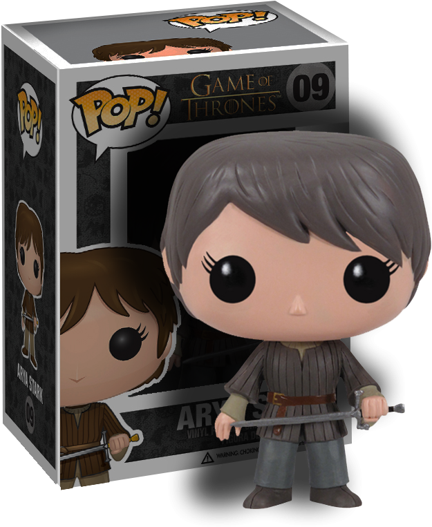 Play Video - Figurine Pop Games Of Thrones Arya Clipart (636x764), Png Download