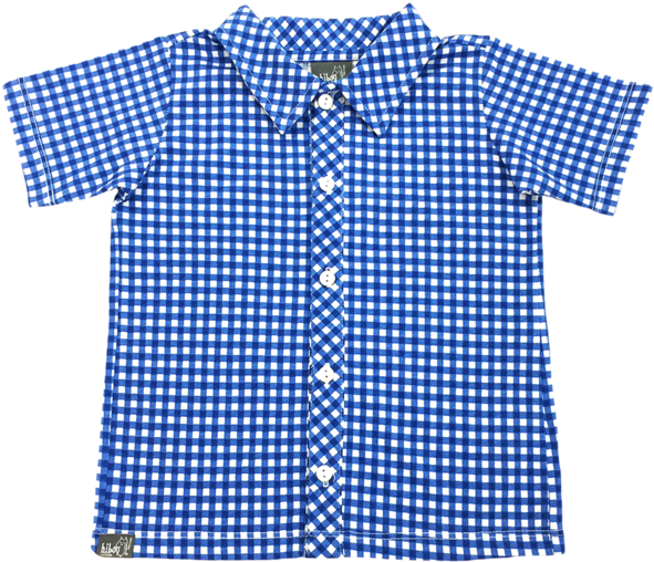 Blue Gingham Party Shirt - Materialmix Clipart (600x600), Png Download