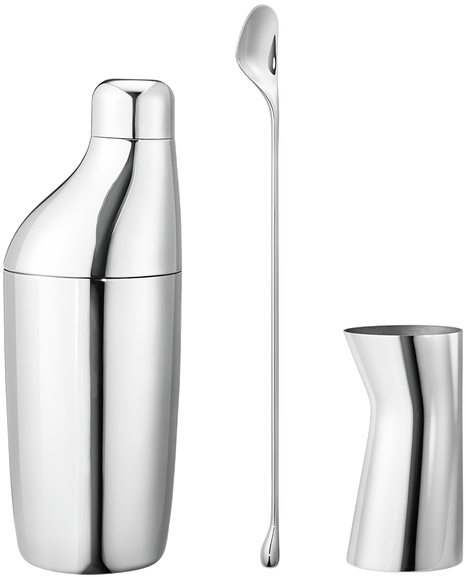 Georg Jensen Sky Shaker W Stirring Spoon W Jigger - Georg Jensen Sky Cocktail Shaker Set Clipart (610x610), Png Download