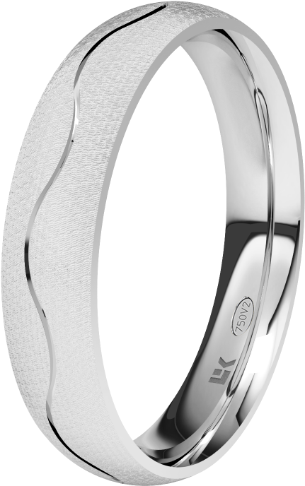 Alianza De Oro Blanco De 18k 4mm - Engagement Ring Clipart (1000x1000), Png Download