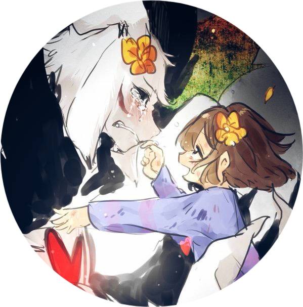 #undertale #frisk #asriel #animegirl - Cartoon Clipart (599x607), Png Download