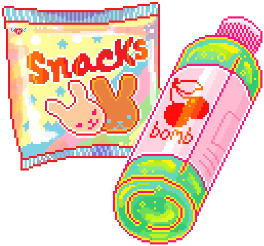 #pixels #cute #kawaii #bunny #tumblr #food #snacks - Kawaii Food Pixel Png Clipart (515x479), Png Download