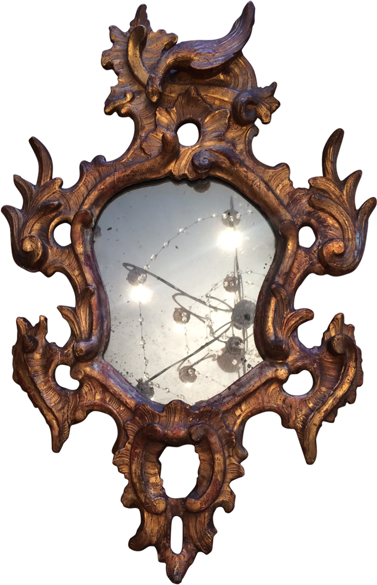 Antique Italian 18th-century Baroque Mirror - Antique Clipart (1200x1200), Png Download