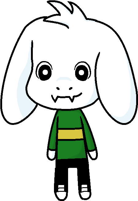 Asriel Undertale - Cartoon Clipart (585x768), Png Download