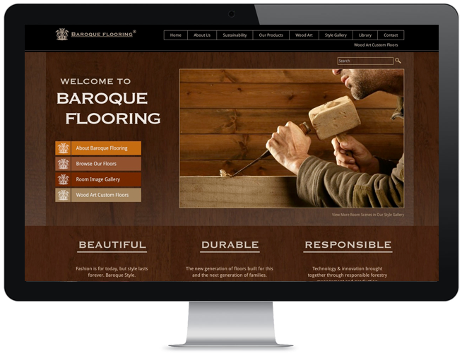 Baroque-flooring - Flat Panel Display Clipart (661x525), Png Download