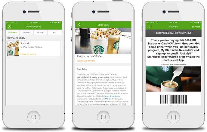 Starbucks Groupon - Starbucks Mobile Coupon Clipart (750x477), Png Download