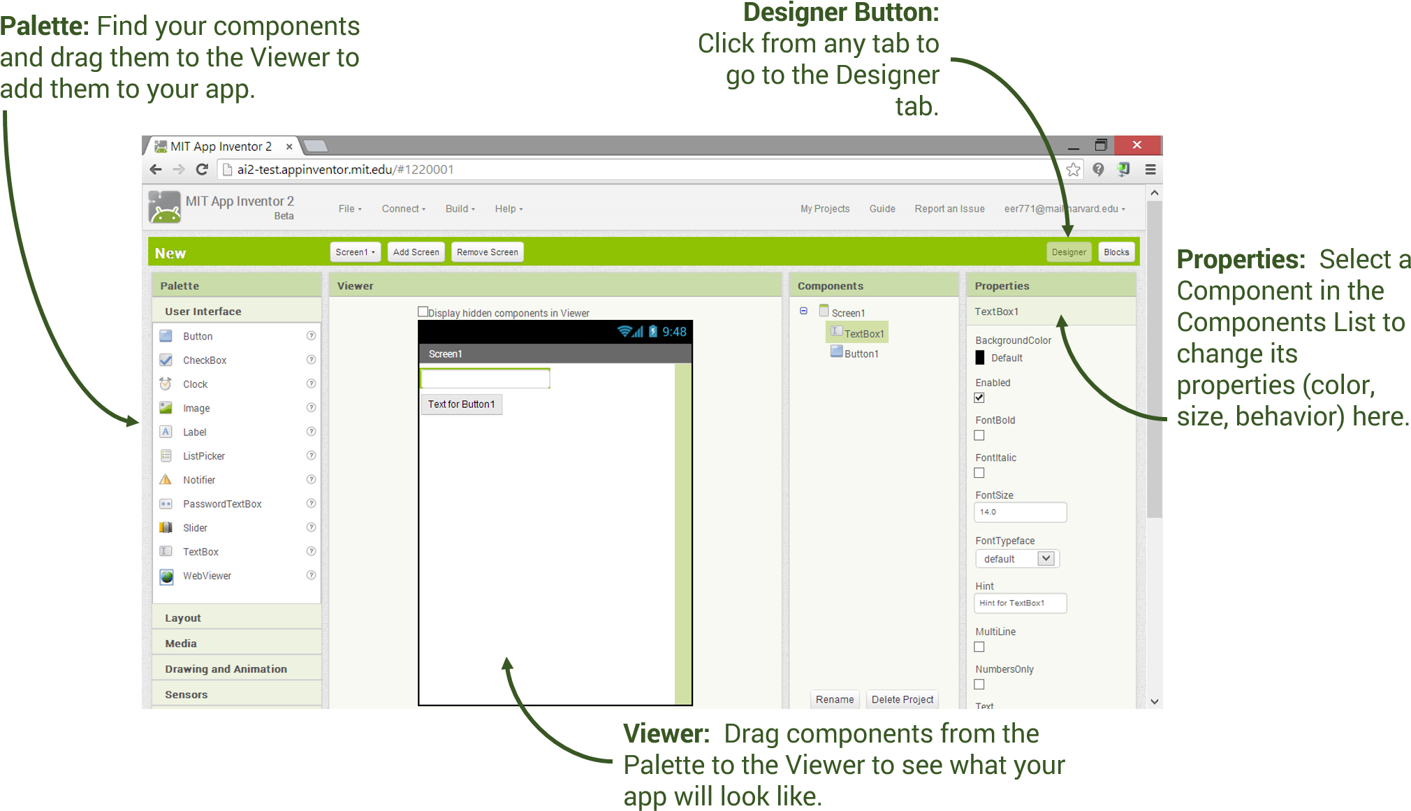 App Inventor Designer - User Interface App Inventor Clipart (2079x1204), Png Download