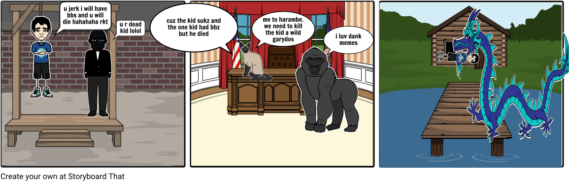 Harambe And Cat For Presedent - Cartoon Clipart (1164x385), Png Download