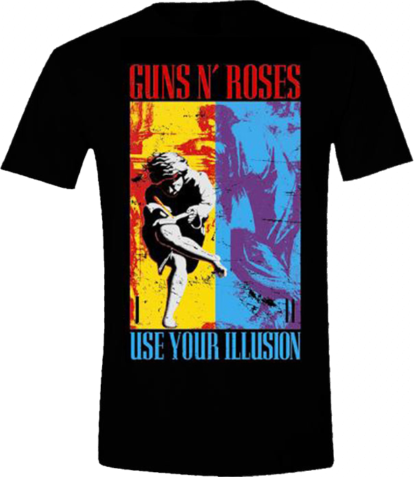 Guns N' Roses Use Your Illusion T-shirt - Guns N Roses Use Your Illusion Poster Clipart (604x696), Png Download
