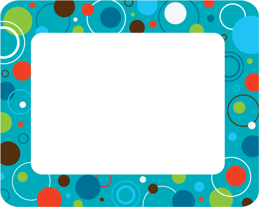 Tcr77081 Circles And Dots Name Tags/labels Image - Picture Frame Clipart (900x900), Png Download