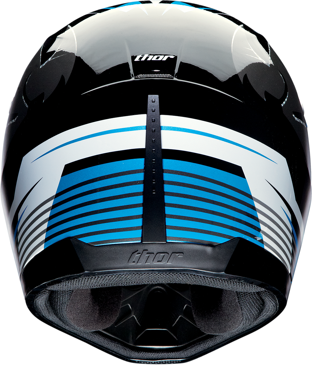 Thor Quadrant Race Blue Helmet - Motorcycle Helmet Clipart (1026x1200), Png Download