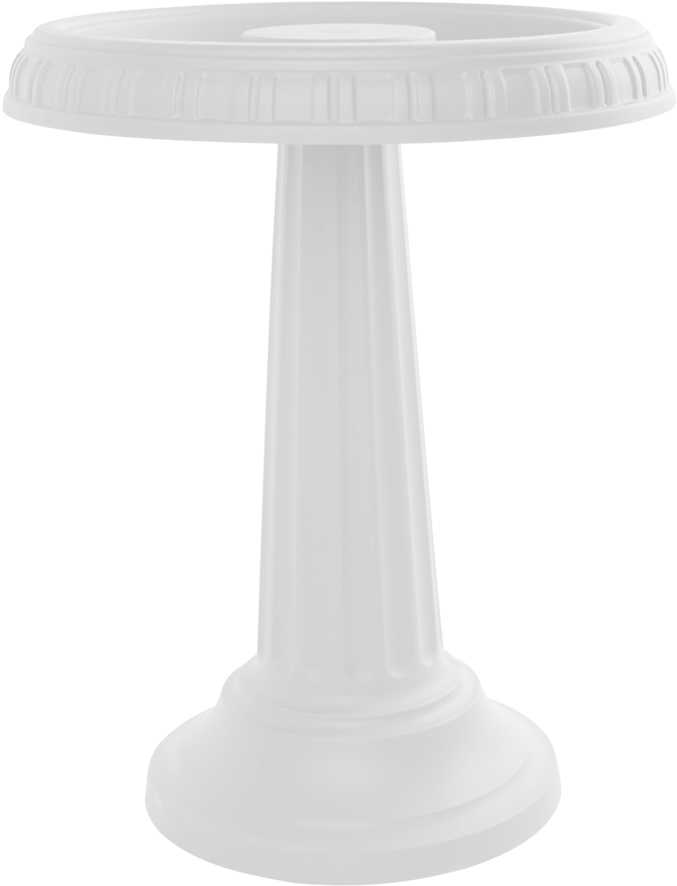 Grecian Bird Bath In White - End Table Clipart (800x949), Png Download