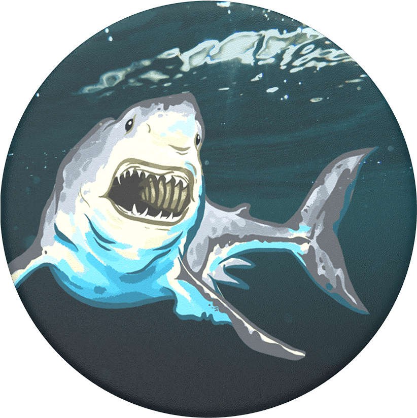 Great White, Popsockets - Great White Shark Clipart (1000x1000), Png Download