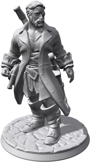 A Rough Idea On What Valeros Would Look Like In His - Figurine Clipart (1276x667), Png Download