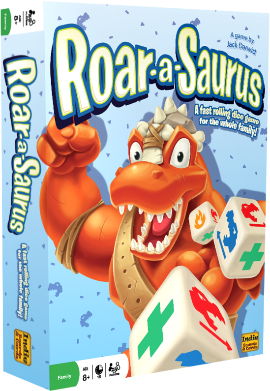 Roar A Saurus - Roar A Saurus Board Game Clipart (751x1024), Png Download