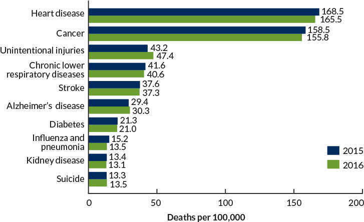 The Overall Drop In Life Expectancy Is Largely A Result - Leading Cause Of Death In Us 2018 Clipart (730x452), Png Download