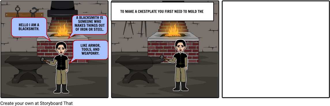 Colonial Job/ Blacksmith - Cartoon Clipart (1164x385), Png Download