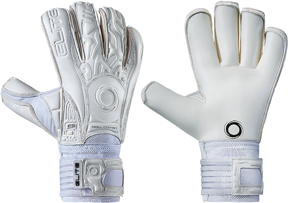 Elite Sport Solo Soccer Goalie Glove With Finger Protection - White Elite Goalkeeper Gloves Clipart (1000x1000), Png Download