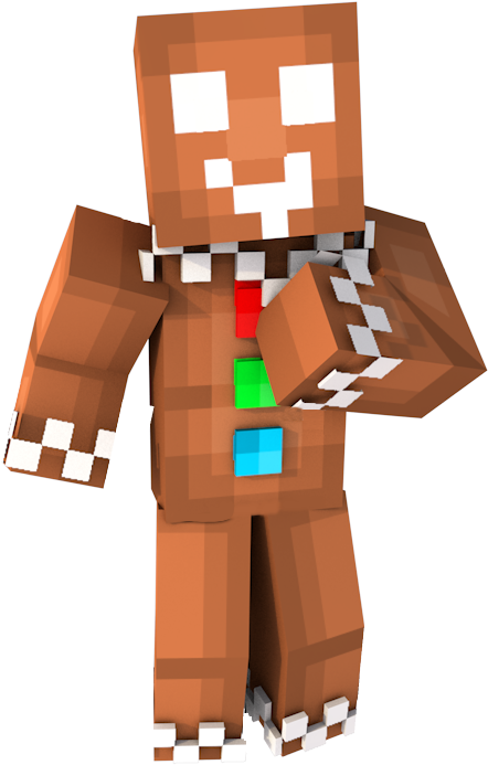 Gingerbread - Candy Minecraft Skin Clipart (720x720), Png Download