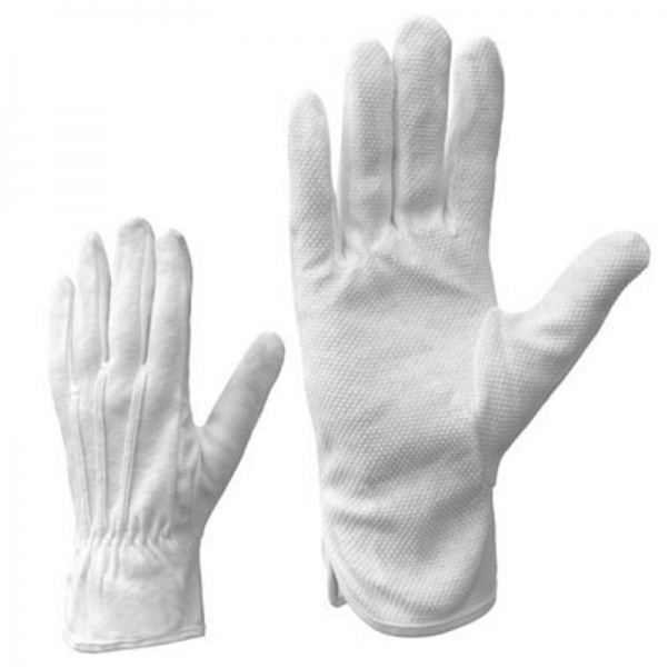 Mclean Cotton Gloves With Pvc Mini Dotted Palm, White - Glove Clipart (800x800), Png Download